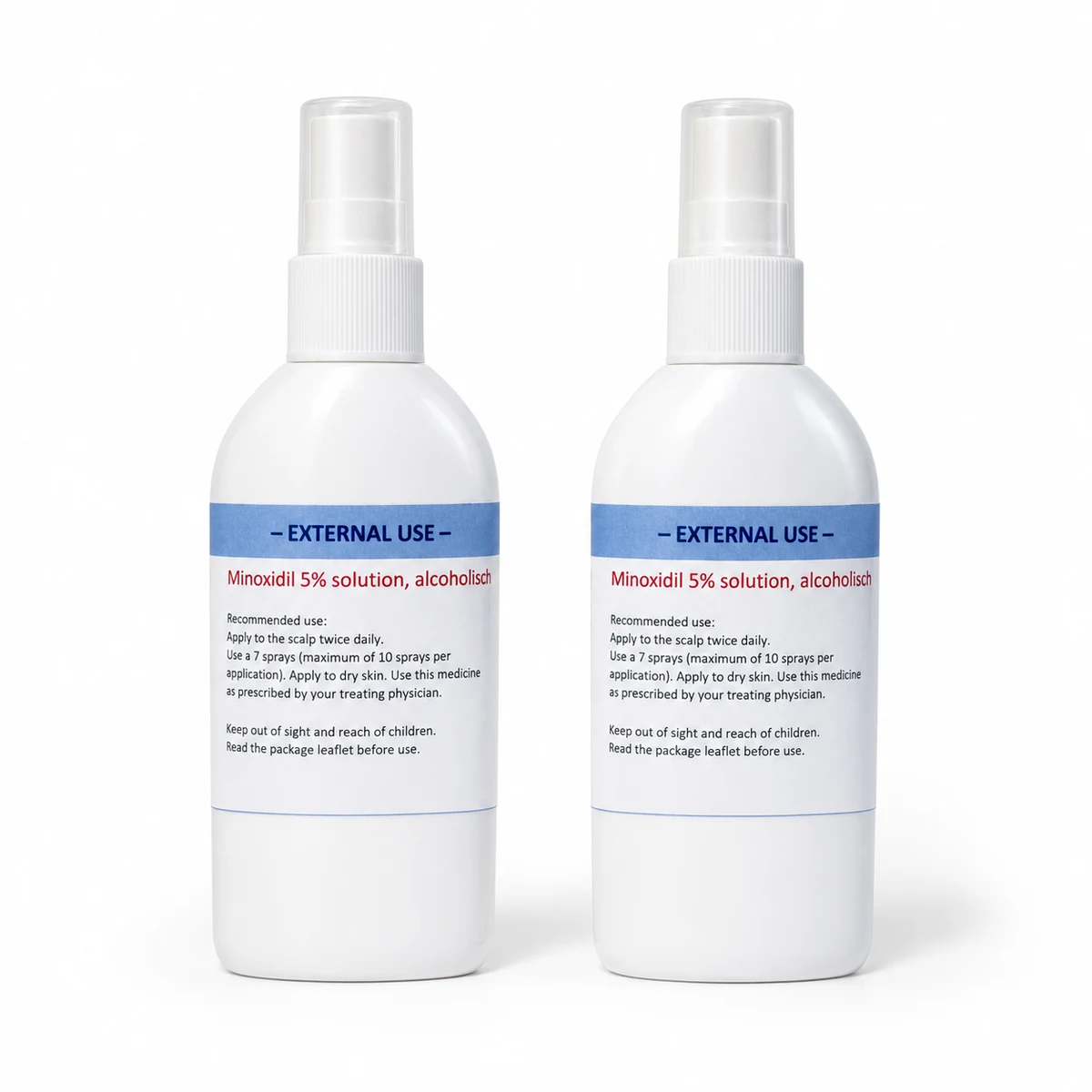 Topische Minoxidil 5% – 2 × 95 ml, twee flacons
